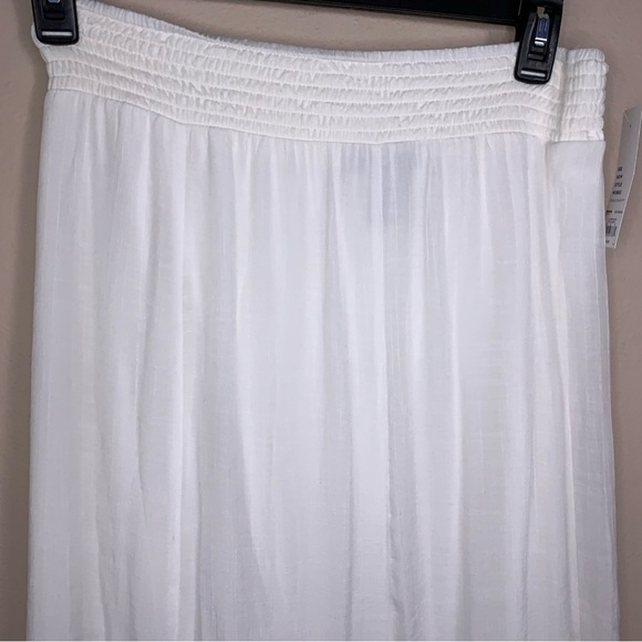 NEW Medium Apt 9 White Skirt Lace Accent Elastic Waistband Boho Bohemian Lined - Picture 15 of 16